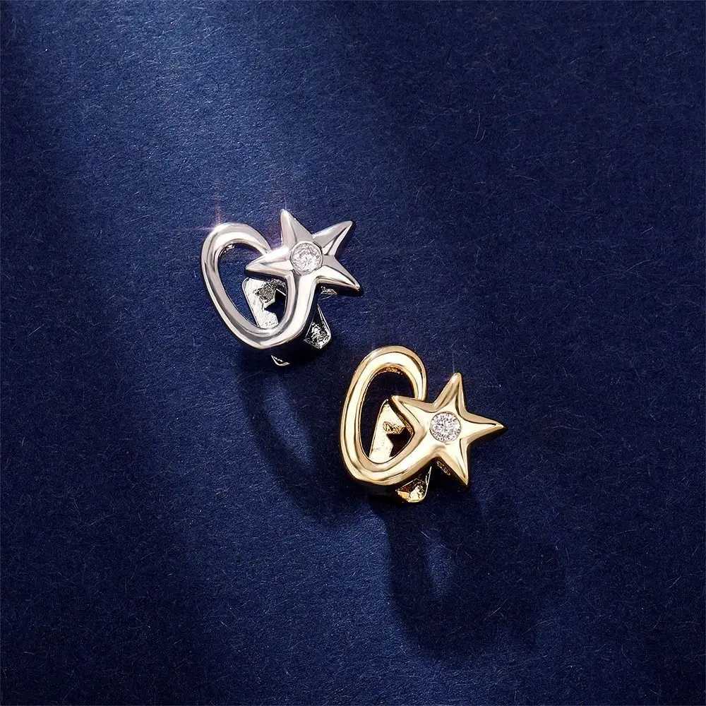 New Copper Hip Hop Teeth Grillz Pentagram Star Punk Tooth Cs Removable Gangsta Top Bottom Grillz Dental W241227