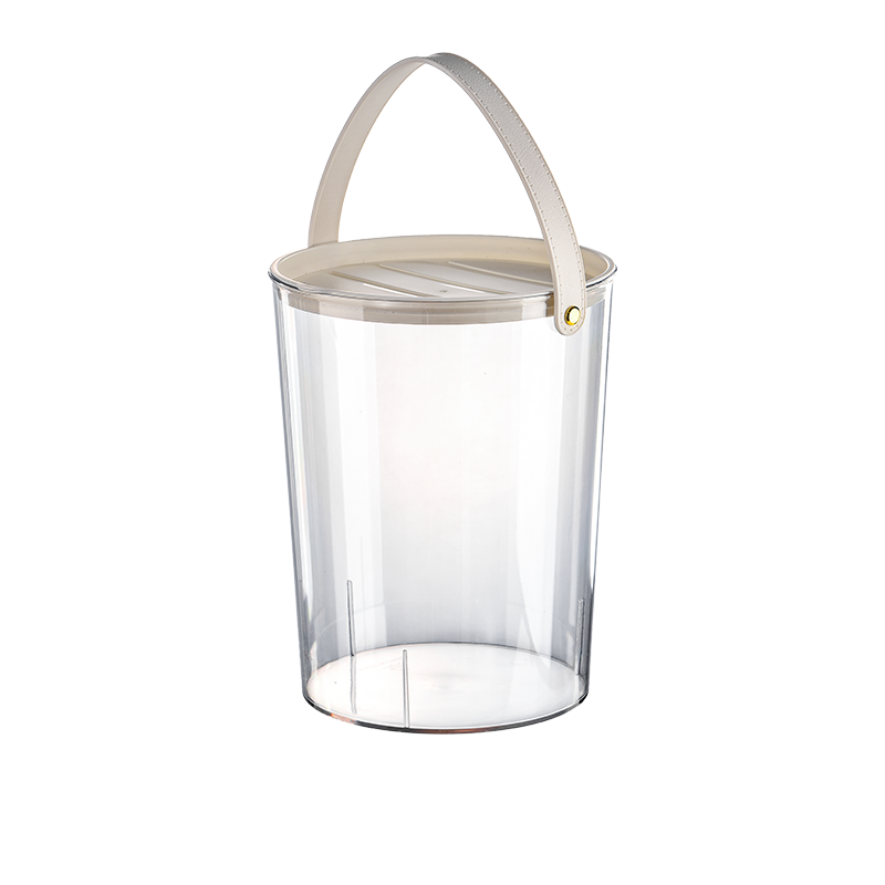 Clear PET Round Grain Container Spacious Design with Secure Lid