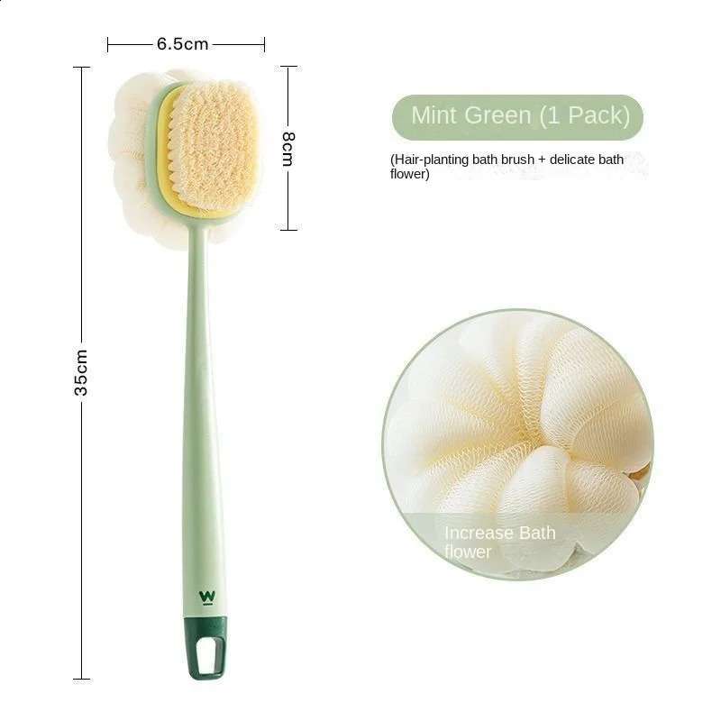 Loofah Back Scrubber Long Handle Shower Body Brush with Soft Mesh Sponge for Women Skin Exfoliating Bath Massage 241226