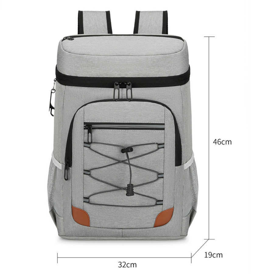 Hot Dual Shoulder Insulated Backpack for Outdoor Picnics Large Capacity Portable Ice Pack Crossbody Style Thick Picnic Bag 240920