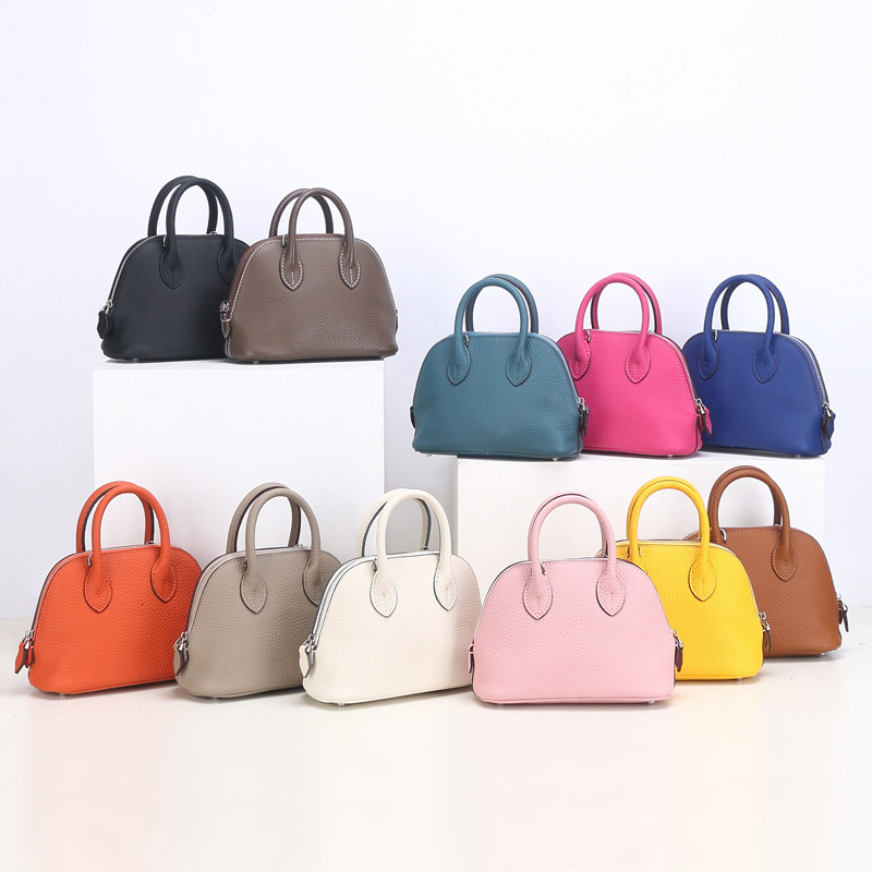 Small Shell Fashion Women Cow Leather Handbag Simple Shoulder Ladies Classic Crossbody Bags Multi Color Messenger Bag