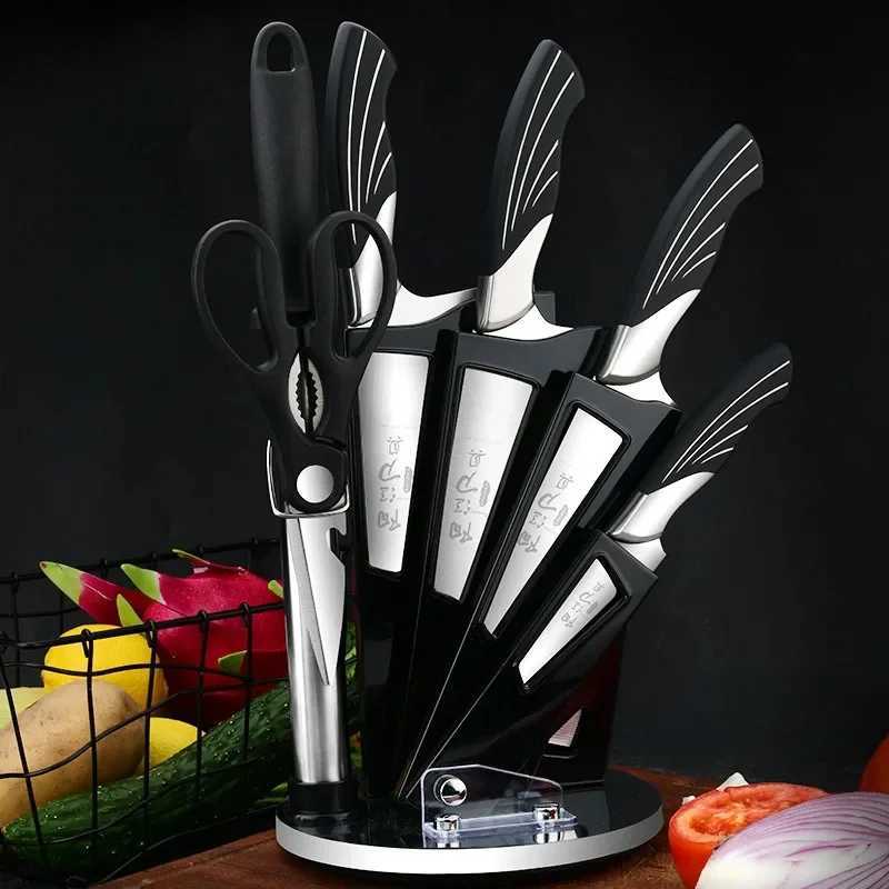 Exquisite household knives peacock tail handle stainless steel MTI functional meat cleaning machine bone cutting machine kitchen accessories Y241227
