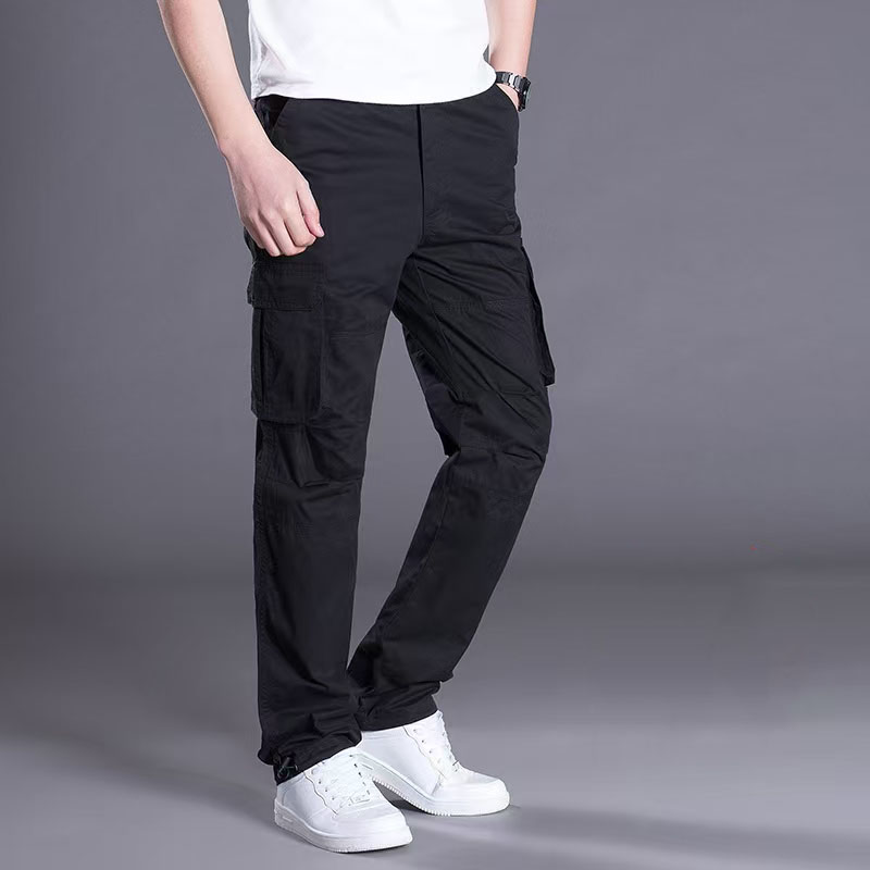 2025 Spring Autumn Cargo Pants Casual Mens Baggy Regular Cotton Trousers Male Combat Tactical Pants Multi Pockets