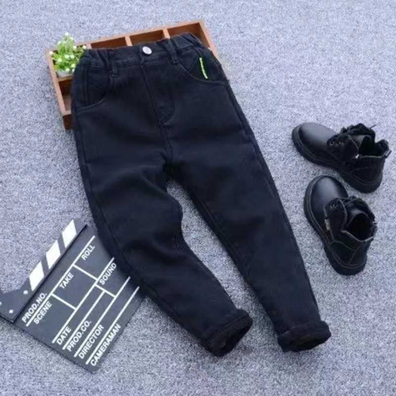 1-11 Yrs boys unisex wool winter pants suitable for children baby thick warm and soft suitable for childrens stretch wool jeans W241227