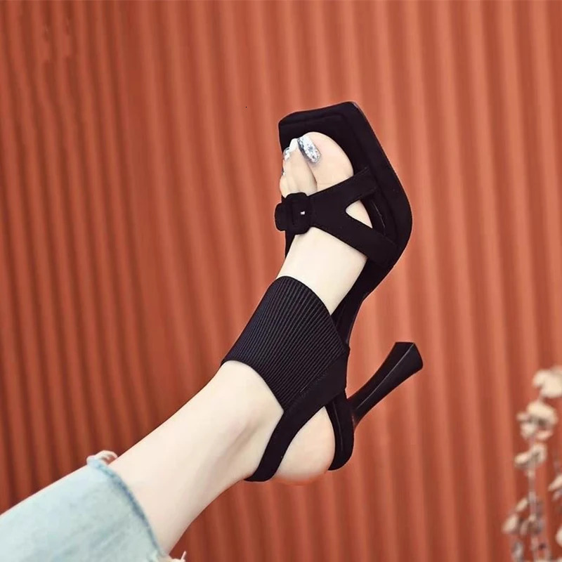 Fashion High Heels Sandals Women Sexy Party Open Toe Pumps Shoes Summer New Slides Dress Slippers Mujer Atillas