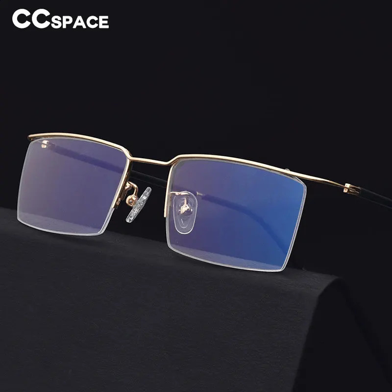 49540 Half Frame Alloy Optical Frames Men Women Ultralight Fashion Computer Glasses 241227