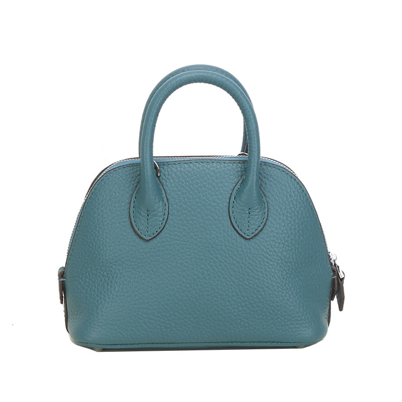Small Shell Fashion Women Cow Leather Handbag Simple Shoulder Ladies Classic Crossbody Bags Multi Color Messenger Bag