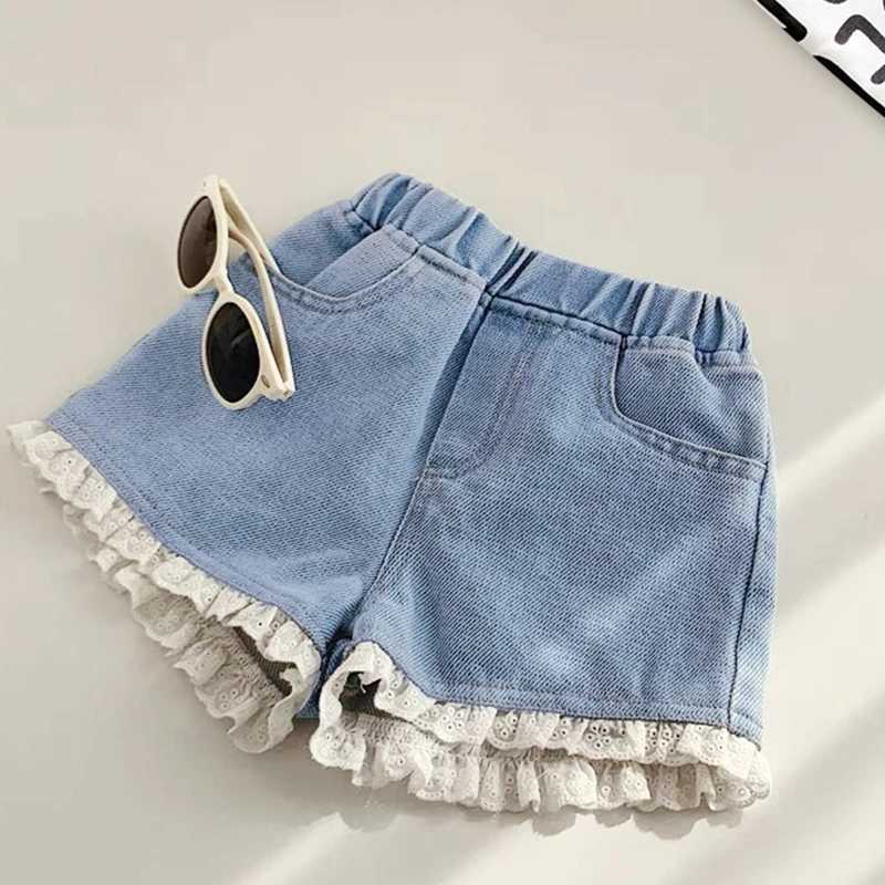 2024 New Summer Girls Cool Cute Denim Clothing Shorts Pants Jeans Clothes Children Girls Casual Short Trousers Infant Bottoms W241227