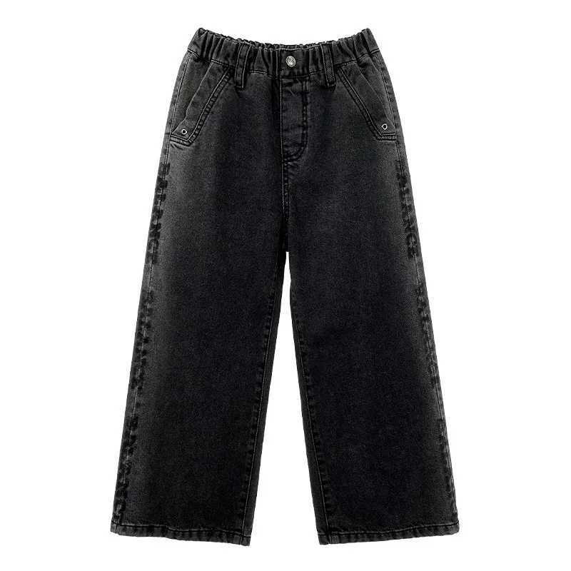 New Kids Casual Jeans for Spring Autumn Big Boy Child Fashion Vintage Trousers Cotton Sweatpants Teenage Baby Boys Clothes Jeans W241227