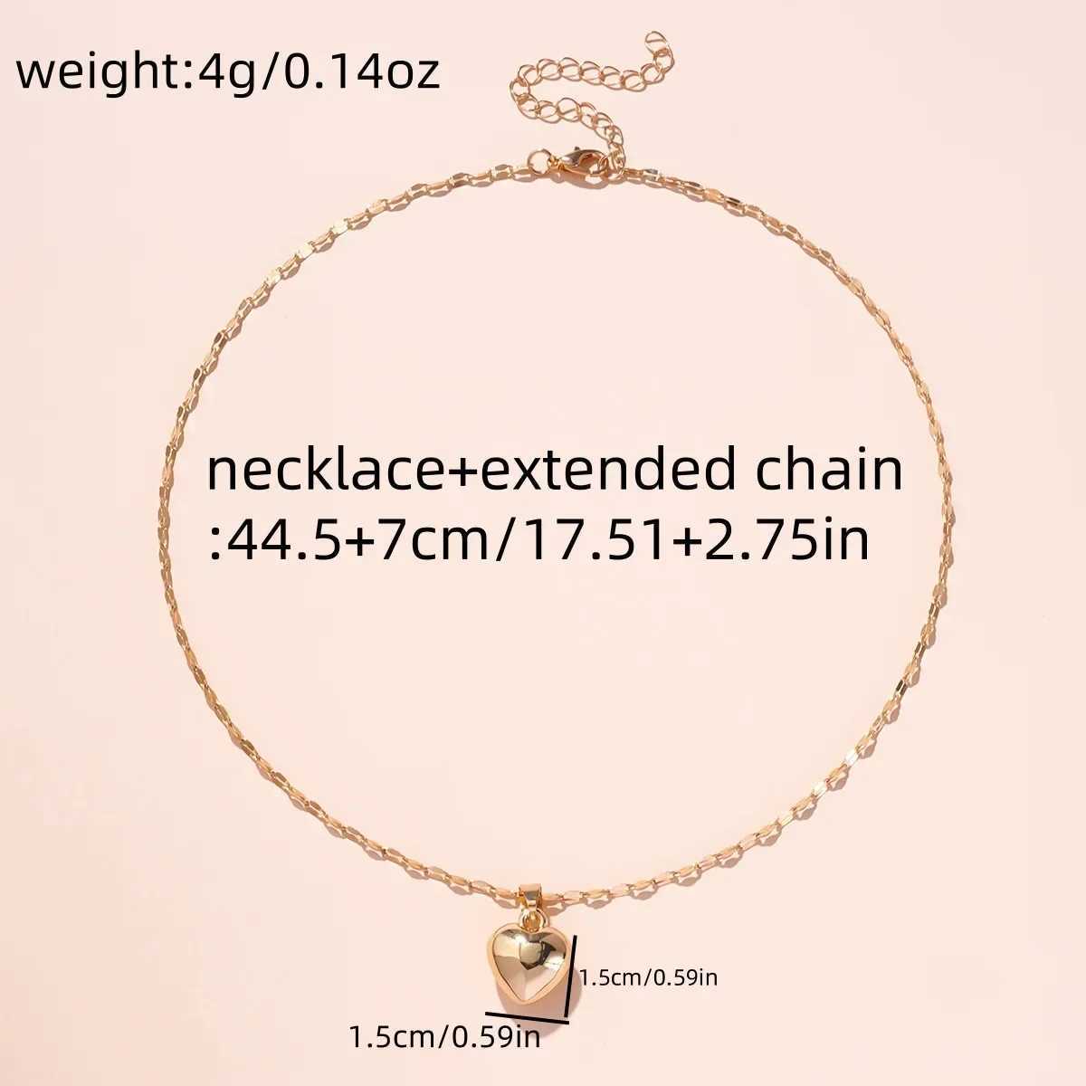 XINYI Stainl Steel Heart Necklace For Women New Tren Lip Chain Simple Pendant Necklace Jewelry Gift WholesalersXJ241227