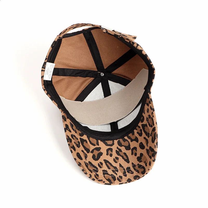 Leopard Print Cotton Baseball Caps Men Women Hip Hop Hat Spring Summer Sun Gorras Unisex Adjustable ed Cap 241226