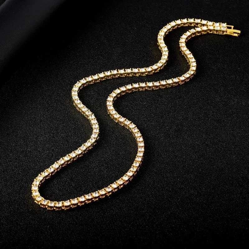 New Classical 4MM Tennis Chain d Out Bracelet Necklace Men Fashion Hip-Hop Jewelry Women 8/16/18/20/24/30inch Choker GiftXJ241227