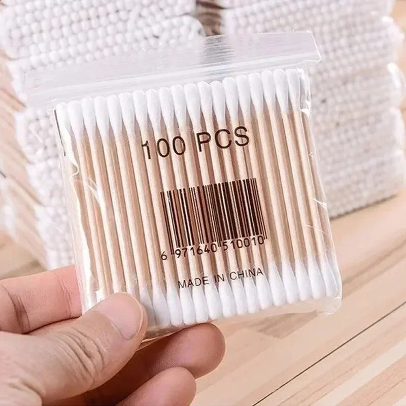 1000Pcs Double Head Cotton Swab Women Makeup Cotton Buds Tip for Wood Sticks Nose Ears Cleaning Health Care Tools 241226