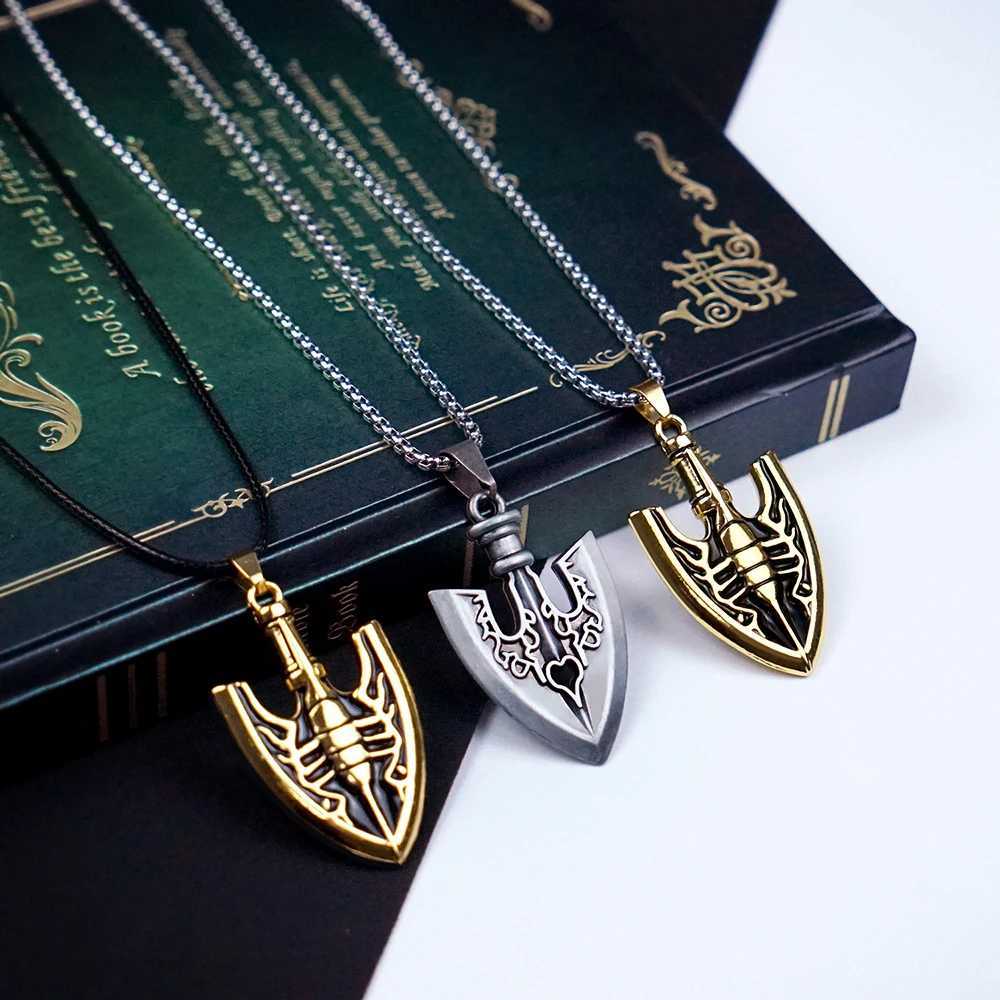 JOJOS BIZARRE ADVENTURE Necklace for Women Men Arrow Gold Metal Anime Jewelry Pendant Chains Choker Collares GiftXJ241227
