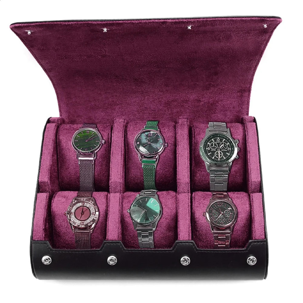 Watch Travel Case - for Men - for Women - Watch Roll Travel Case Organizer Display - Watch Case - 6 Slots Watch Box Organizer 241226