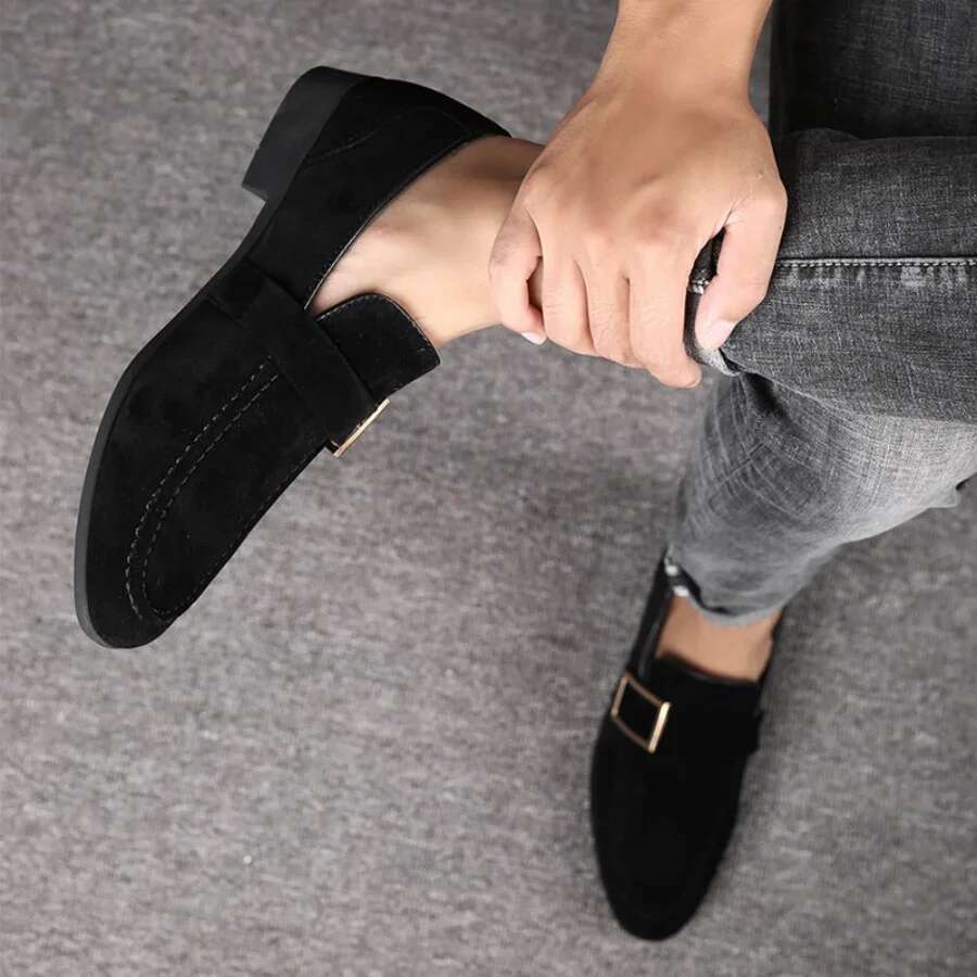 2025 Men Casual Business Loafers Dress Shoes Faux Suede Driving Fashion Formal for Men Sneakers
