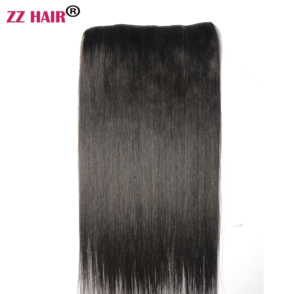 100% Brazilian Remy Human hair Extension 16-28 inches 1pcs set Nolace with 5clips in 80g-200 Clips in/on Natural Straight
