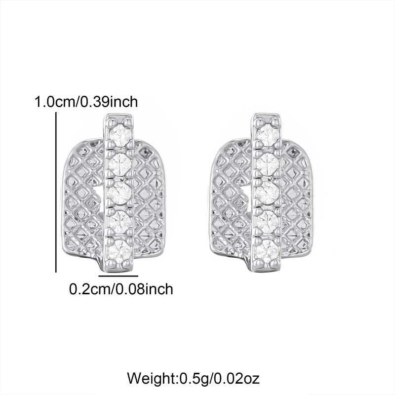 Hip Hop 2pcs d CsTeeth Grillz Cubic Zircon Micro Pave Top Bottom Charm Grills For Men Women Jewelry W241227