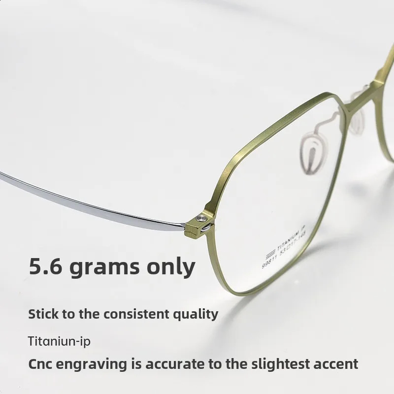 99811Aluminum Magnesium Ultra Light Myopia Glasses Frame Mens and Womens Minimalist Prescription Glasses Frame 241227