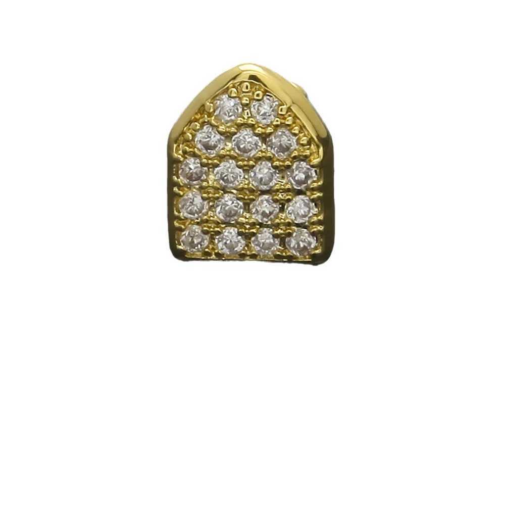 Full Zircon Inlaid Teeth Decoration Hip Hop Style Single Teeth Dating Party Teeth that Both Men and Women Can Wear W241227