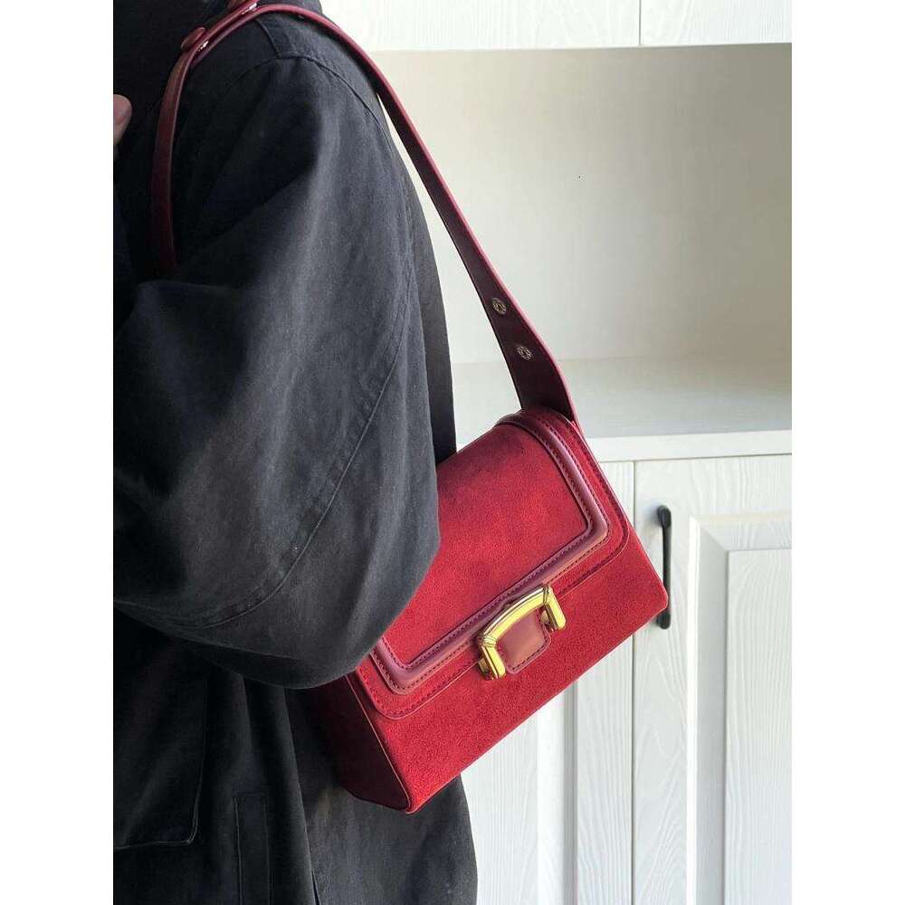 Women's Bags Handbag Niche Underarm Small Square Bag Fashionable And Versatile Korean Version Handbag New Retro Suede Tote Bags