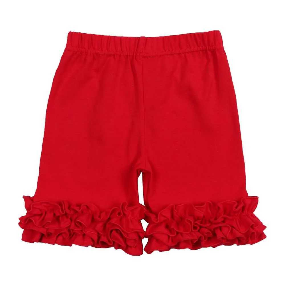 Musbala Fashion Ruffle Shorts 95% Cotton Solid Color Multicolor Kids Girls Summer High Waist Shorts W241227