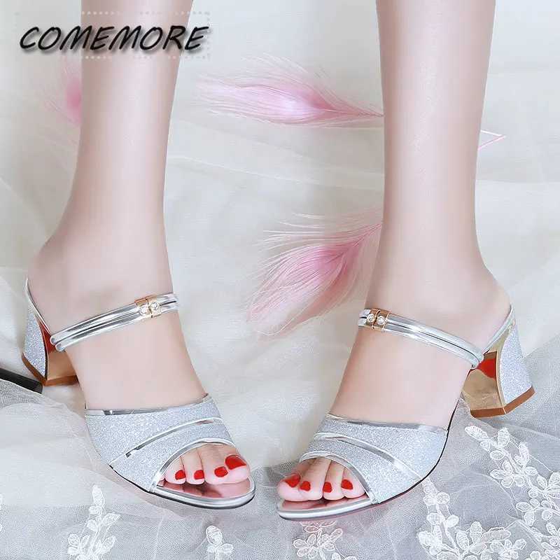 High Quality Fashion Womens Sandals Word High Heels Summer Fish Mouth Sexy Sandals Womens Shoes Gold Party Banquet Classic Sandals T241227