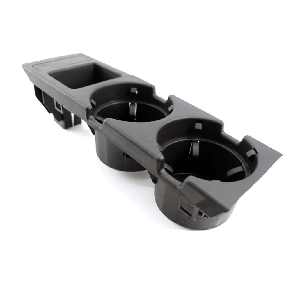 New Double Hole Car Styg Front Center Console Storage Box Coin + Cup Holder For E46 Series 1999-2006 51168217953