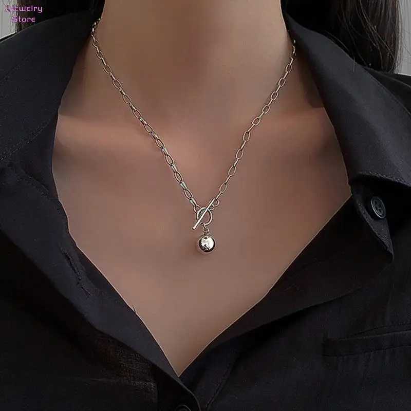 Cuban Chain Necklace Women New Fashion Toggle Clasp Stainl Steel Chain Necklace For Women Jewelry GiftXJ241227