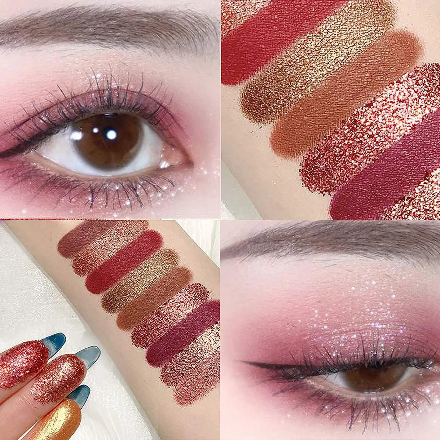 Beauty Glazed Perfixt 18 Color Eyeshadow Palette Pearly Finish Earth Color ToneLong Lasting Natural Blendable Gifts For Women 241226