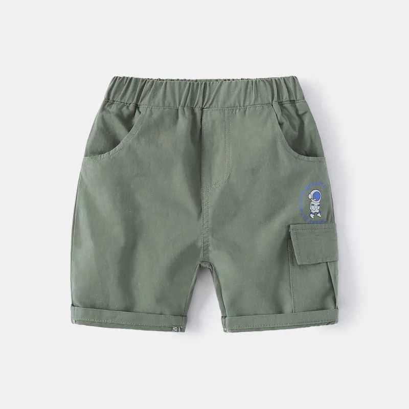 Boys Summer Shorts Children Knee Lenth Beach Pant Cotton Elastic Waist Toddler Trousers Kids Clothes W241227