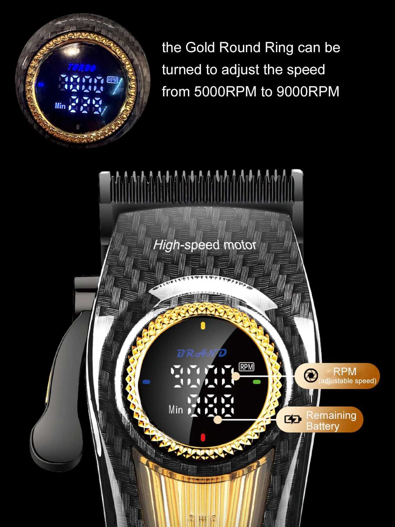 Kemei KM-2242 Beautiful Professional Hair Clipper Hair Cutting Machine With Charging Base For Men Electric Hair Trimmer Men Gift W241227