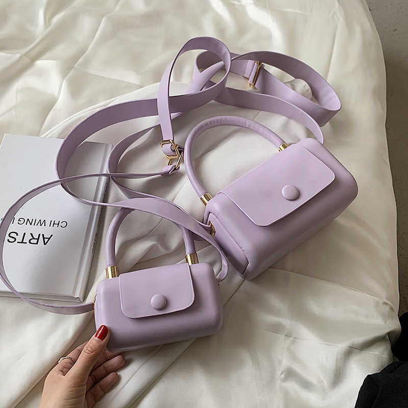 Bag women trendy pottery handbag, popular candy color, simple single shoulder diagonal pillow bag 241215