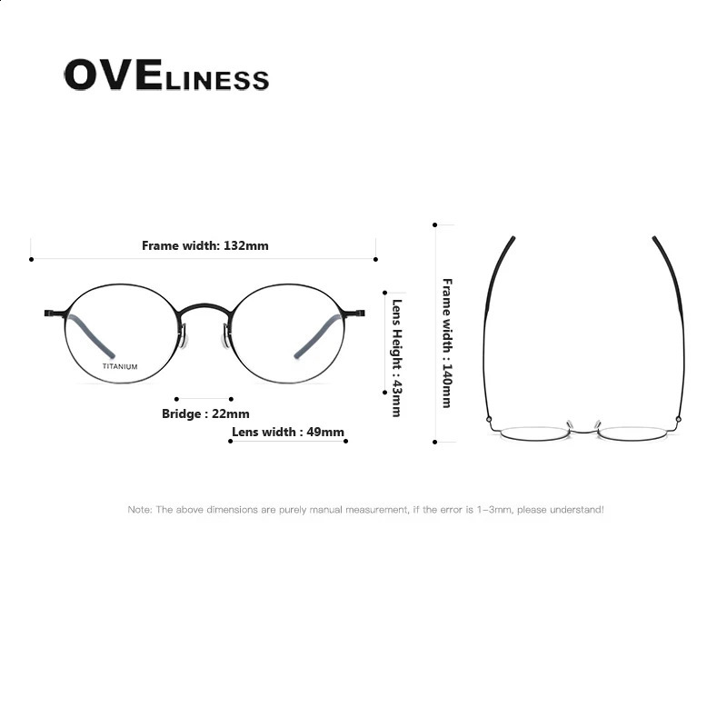 Glasses Frame for Men women Vintage round Myopia Prescription Eyeglasses Frames Optical Korean Eyewear 241227