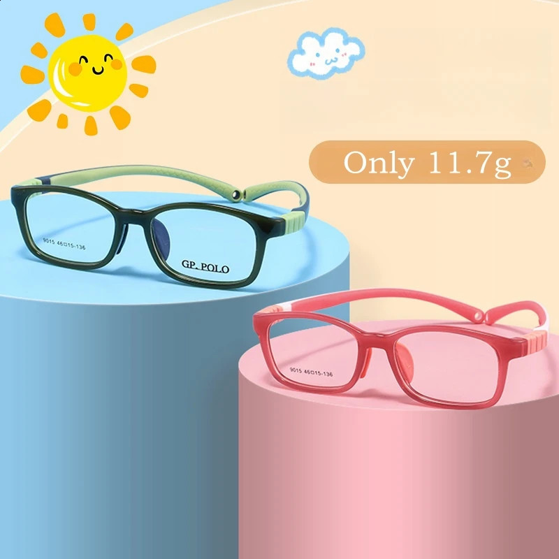 YIMARUILI Ultralight Silicone Children Eyeglass Frame Boy Fashion Safety Kids Optical Prescription Glass Frames Girls 9015ET 241227