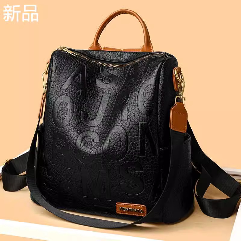 Kangaroo for women 2024 anti-theft travel backpack fashionable top layer cowhide soft leather new product