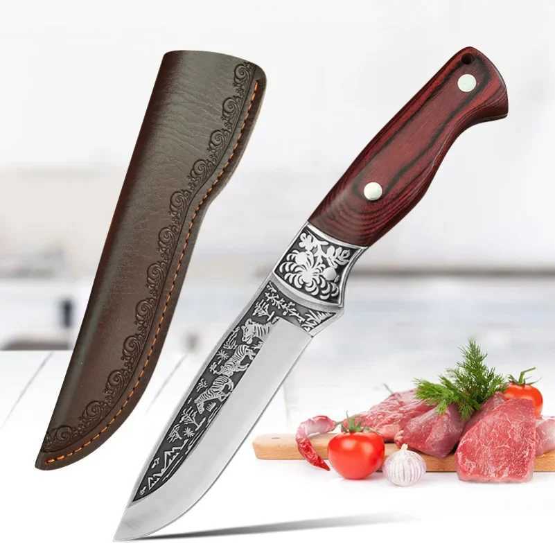 Sharp hand forged kitchen Boning knife stainless steel fruit ingredient knife but vegetable slicer with sheath Y241227
