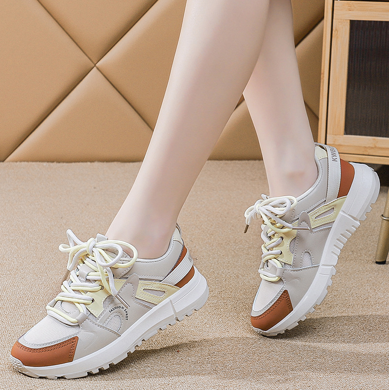 Spring new Forrest Gump shoes women casual breathable light all increase thick sole sports running women's shoes 2025 Free shipping