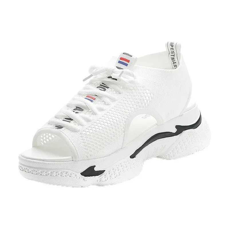 High Quality Womens Sports Sandals Summer New Hollow Flat Ins Fashion All-match Platform Casual Shoes Womens Sport Sandals T241227