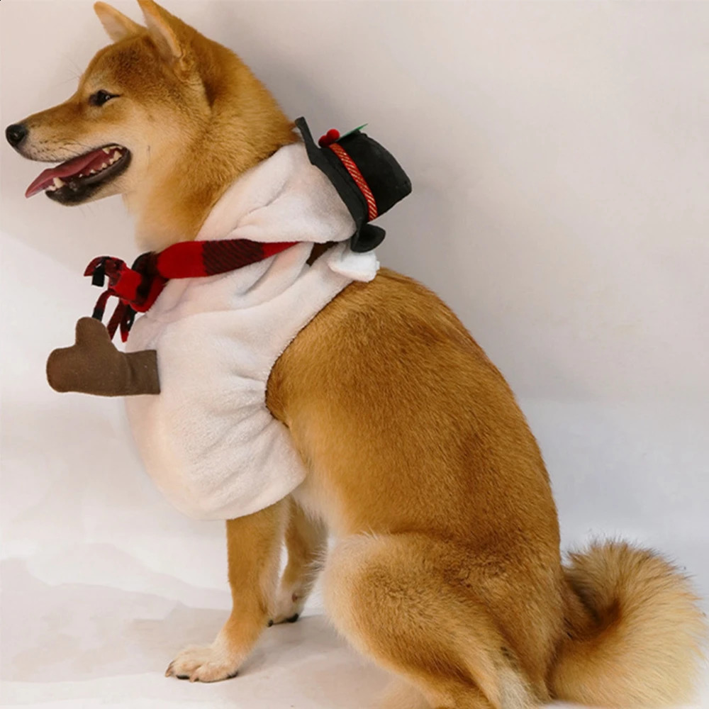 Halloween Dog Cat Costumes Christmas Funny Clothes Autumn And Winter Standing Snowman Costume Pet Supplies 241225