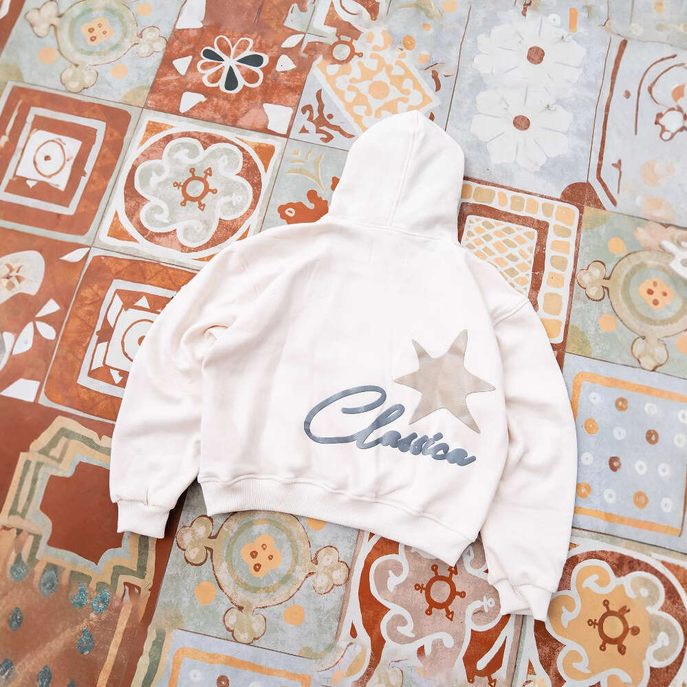2024 new letter foam printed hip-hop style pullover sweatshirt hoodie top for men and women