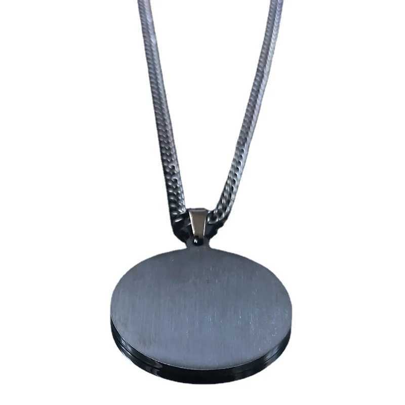 Viking Division Letter Yin and Yang Wolf Chain Stainl Steel Necklaces Women/Men Black Color Necklace Jewlery Mens GiftXJ241227