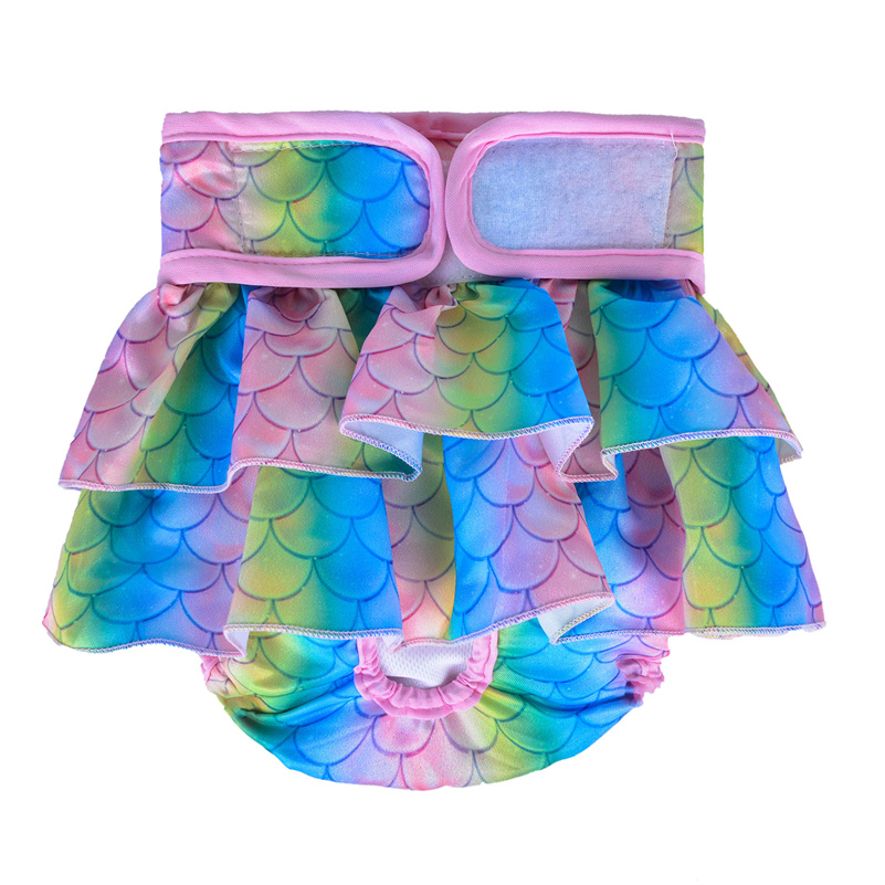 Washable Female Dog Diapers Highly Absorbent Girl Puppy Nappies Doggies Period Diapers Reusable Panties Dresses for Female Dogs