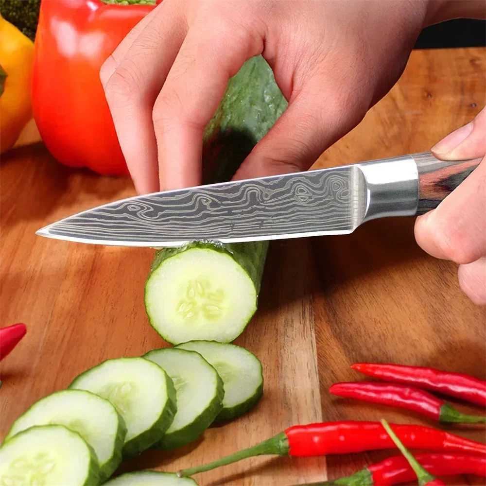 1 small chopped steak and peeled fruit knife German 3.5-inch high carbon stainless steel fruit knife Y241227