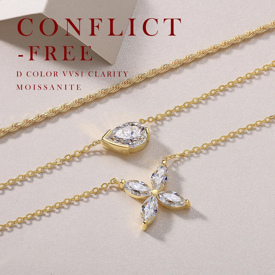 4ctw Triple Blessings Necklace Set Firm Powerful and Lucky Symbols in 18K Gold Plated S925 Silver Layered n 241226