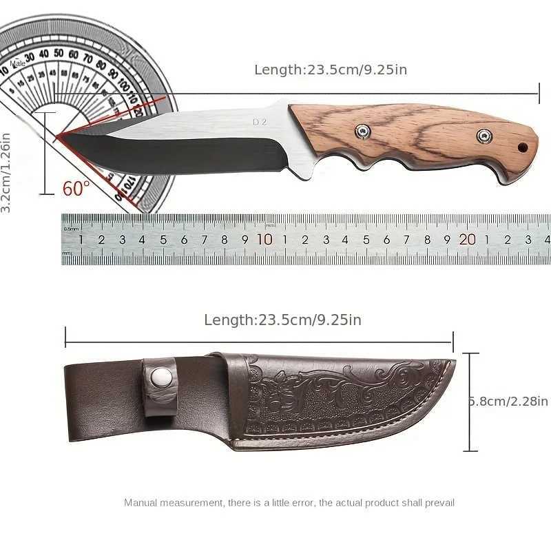 1 piece solid wood handle small knife beef and ton knife barbecue knife steak knife fruit knife Y241227
