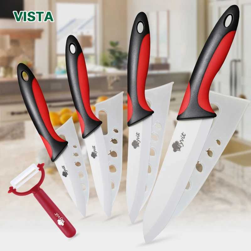 kitchen knife set Ceramic Knife Beauty Gifts n touch handle 3 4 5 6 inch+Peeler+Covers Paring fruit knife set Y241227