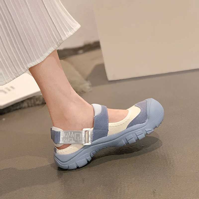High Quality Summer New Running Sports And Leisure Womens Shoes Fashion Flat Sandals Thick Bottom Wear-Resistant Beach Shoes Size 35-40 T241227