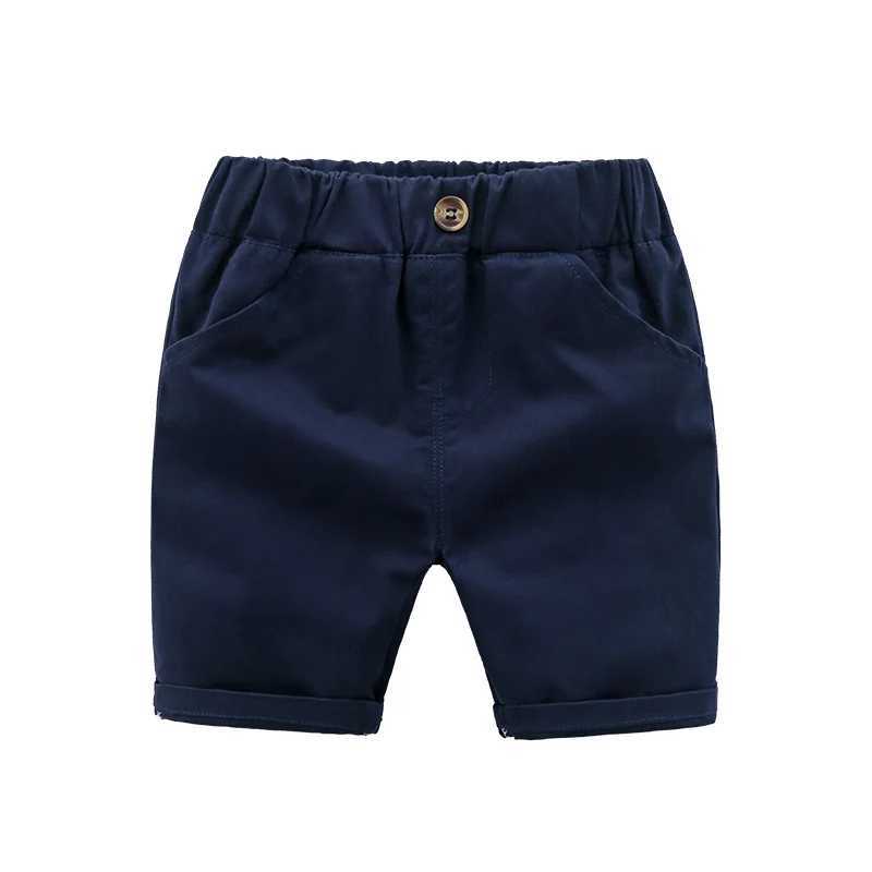 DE PEACH New Preschool Childrens Casual Shorts Boys Shorts Summer Cotton Childrens Beach Shorts Solid Color Baby Clothing 2-6 Years W241227