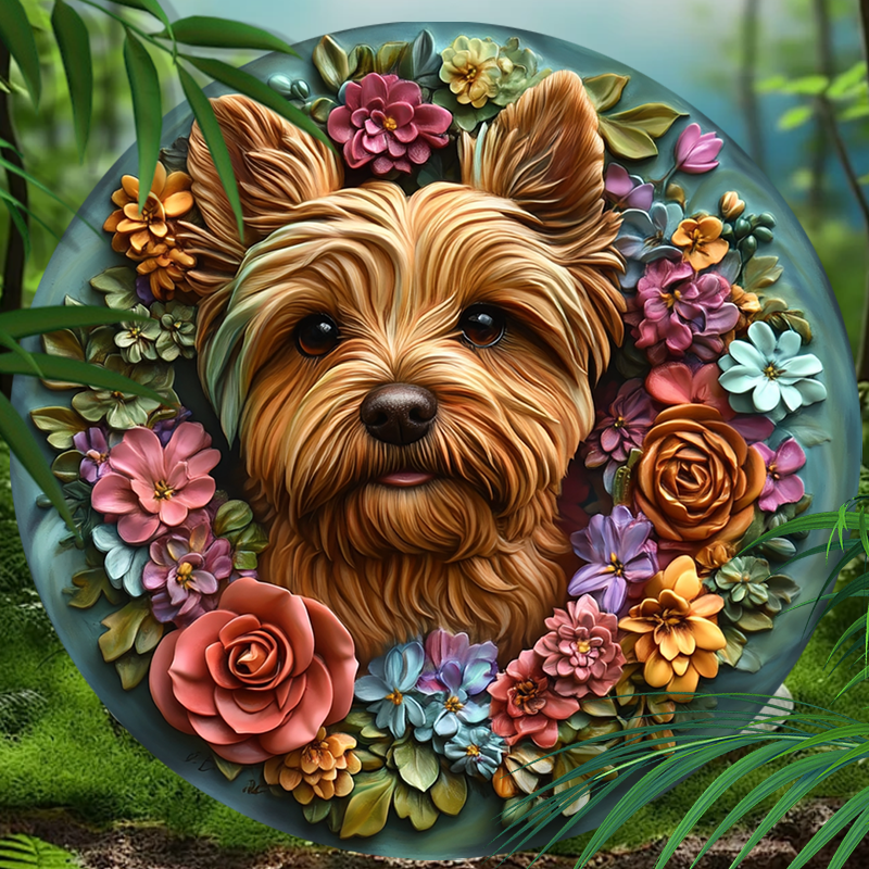 Customizable Yorkshire Terrier Pet Ornament - Waterproof & Fade-Resistant Customized Pet Souvenir Tombstone
